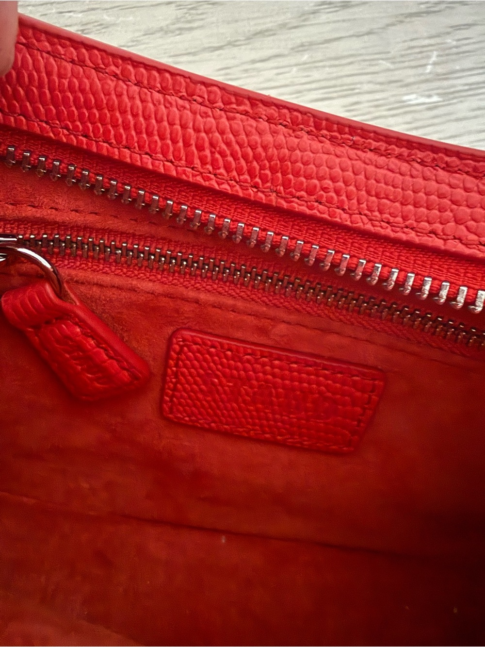STAUD Ollie Coral-Red Shoulder Bag with Mixed Metal Hardware - Picture 9 of 9